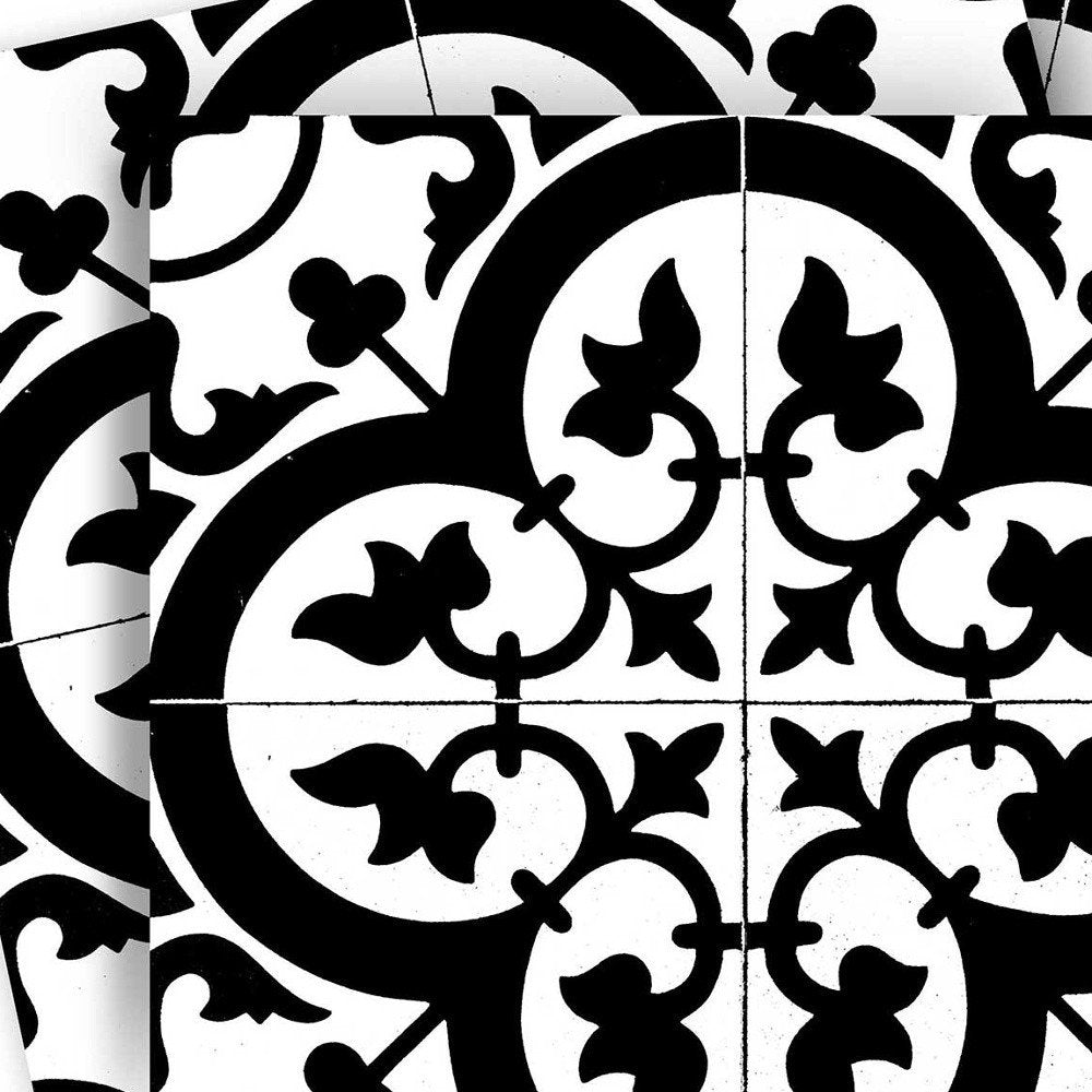 4" X 4" Black and White Roka Peel and Stick Removable Tiles HomeRoots