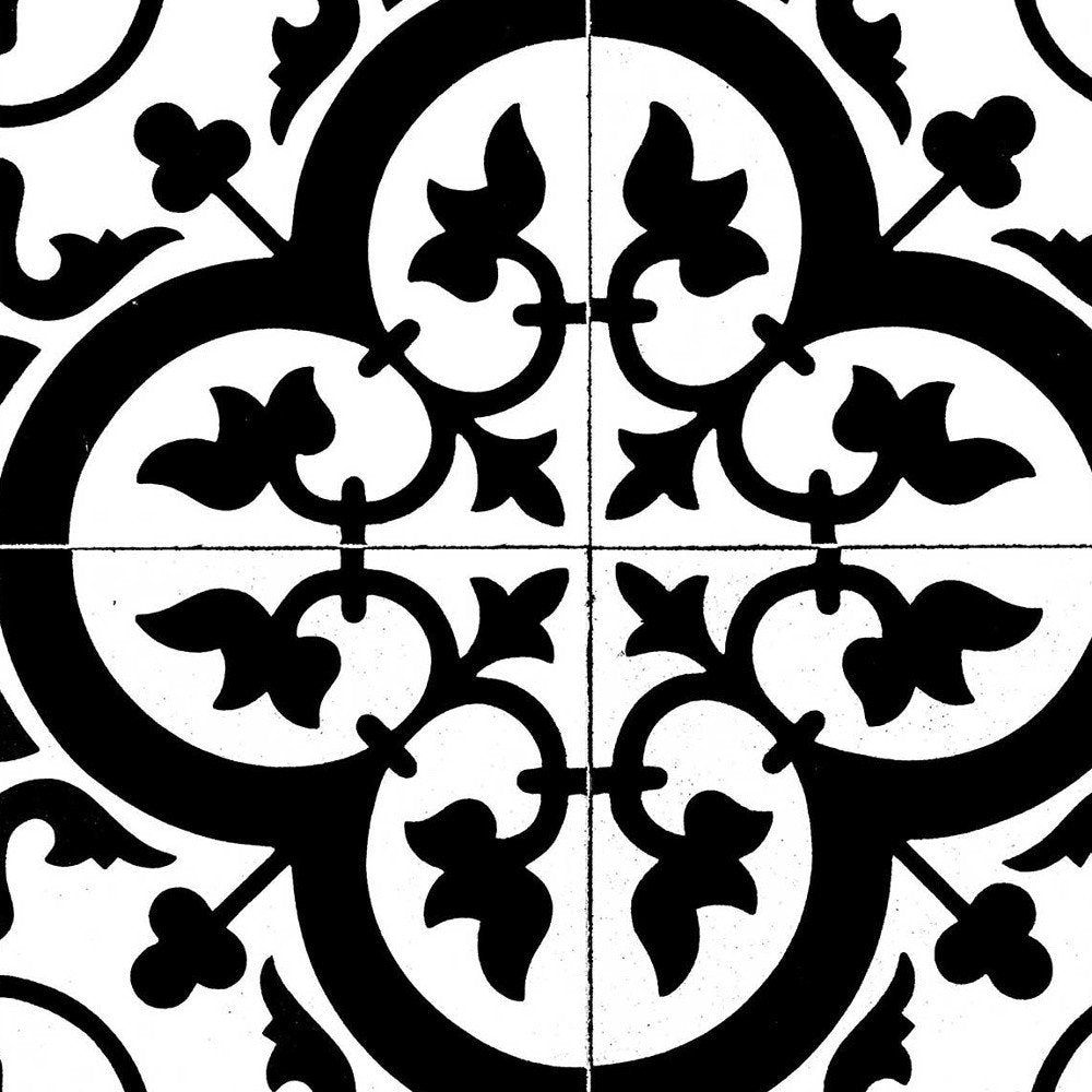 4" X 4" Black and White Roka Peel and Stick Removable Tiles HomeRoots