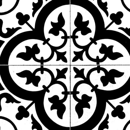 4" X 4" Black and White Roka Peel and Stick Removable Tiles HomeRoots