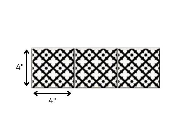 4" X 4" Black and White Dia Peel and Stick Removable Tiles HomeRoots