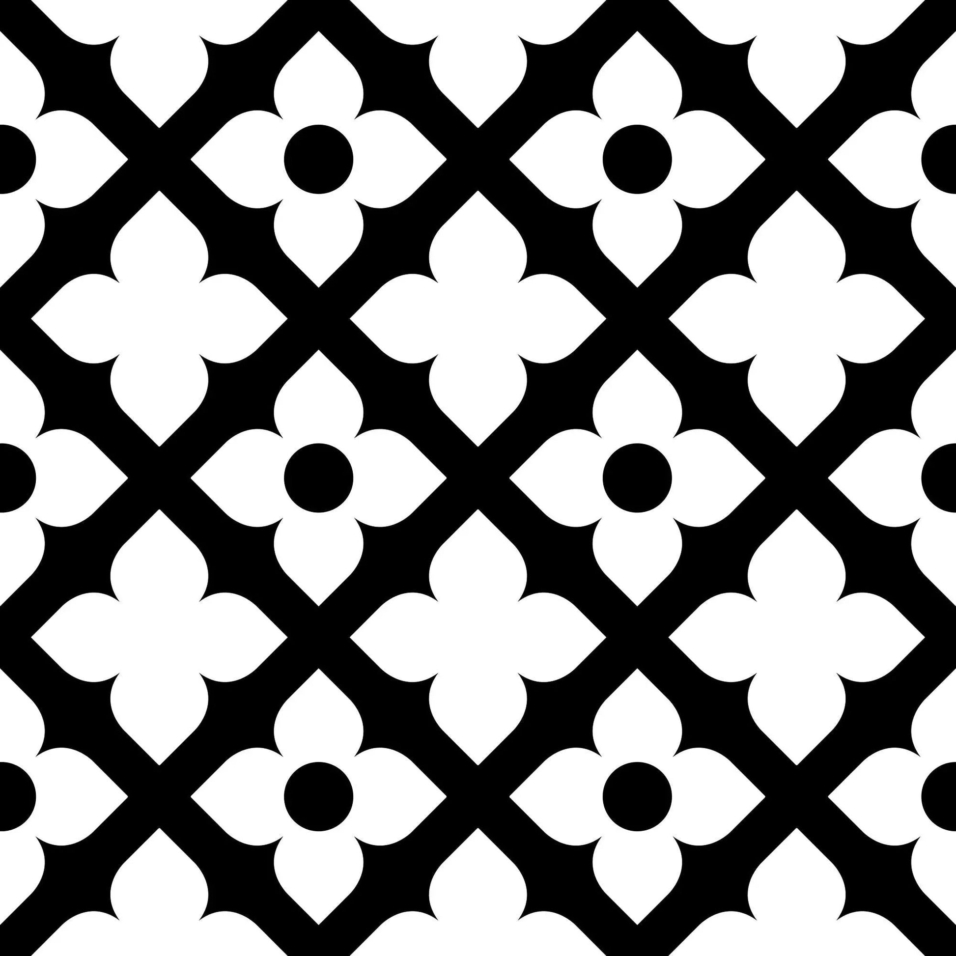 4" X 4" Black and White Dia Peel and Stick Removable Tiles HomeRoots