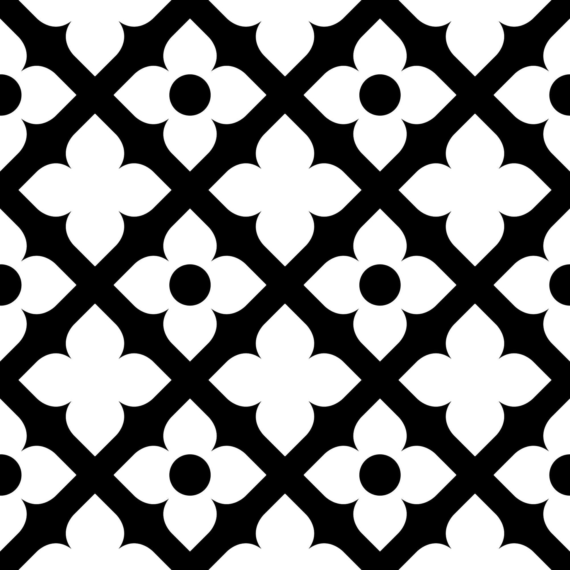 4" X 4" Black and White Dia Peel and Stick Removable Tiles HomeRoots