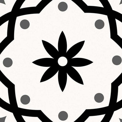 4" X 4" Black and White Rolla Peel and Stick Removable Tiles HomeRoots