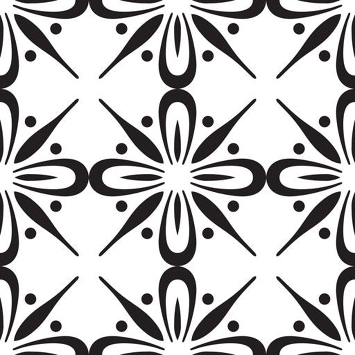 5" X 5" Black and White Quattra Peel and Stick Removable Tiles