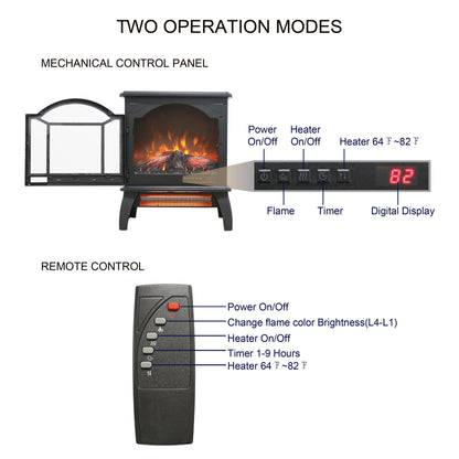 18 inch 3D Infrared Electric Stove with remote control - FurniFindUSA