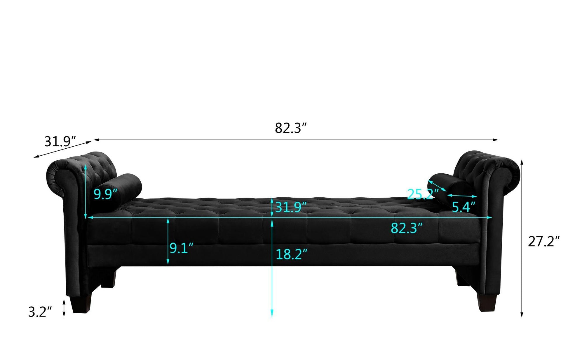 Rectangular Large Sofa Stool - FurniFindUSA