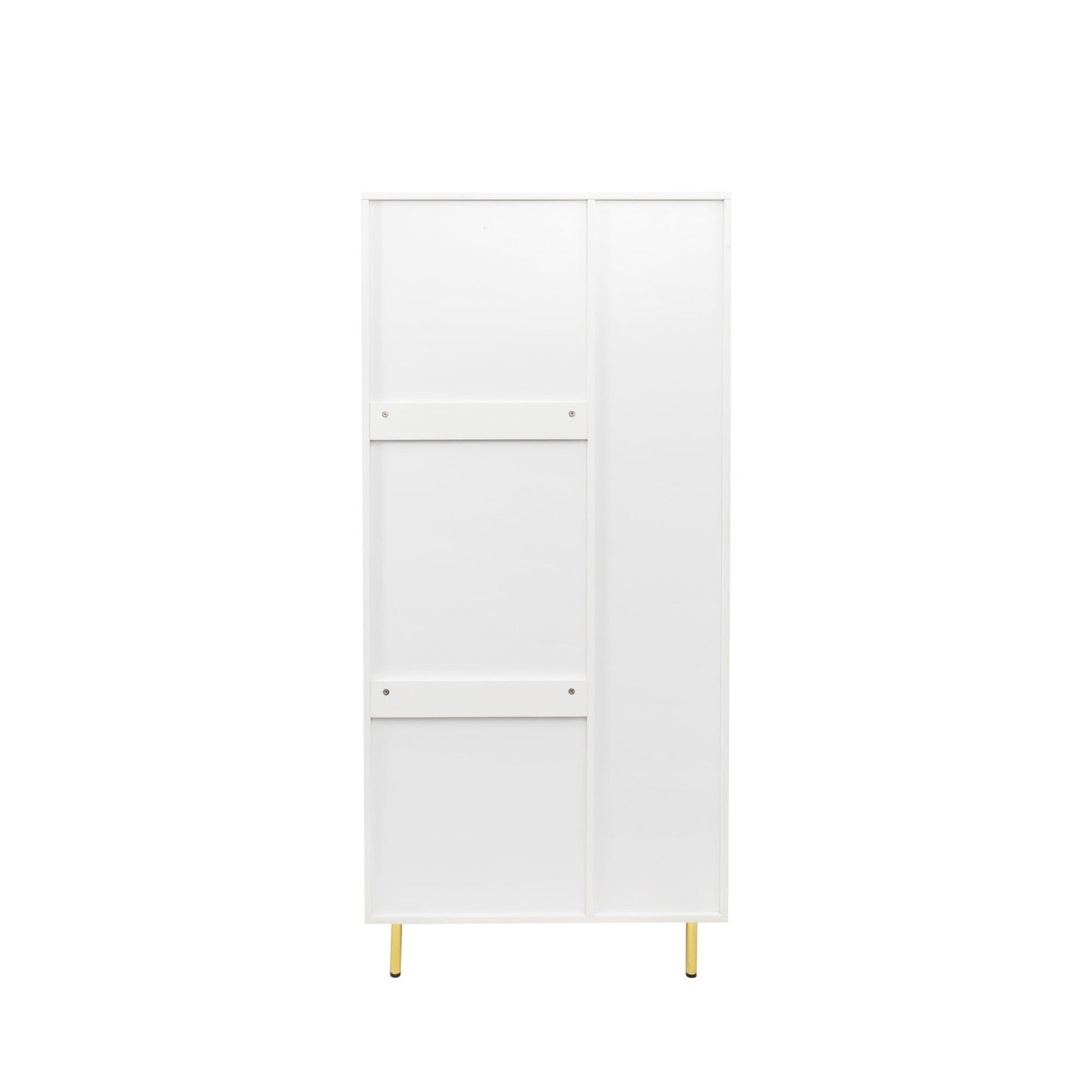 Armoire with 2 Doors with Handle for bedroom White - FurniFindUSA