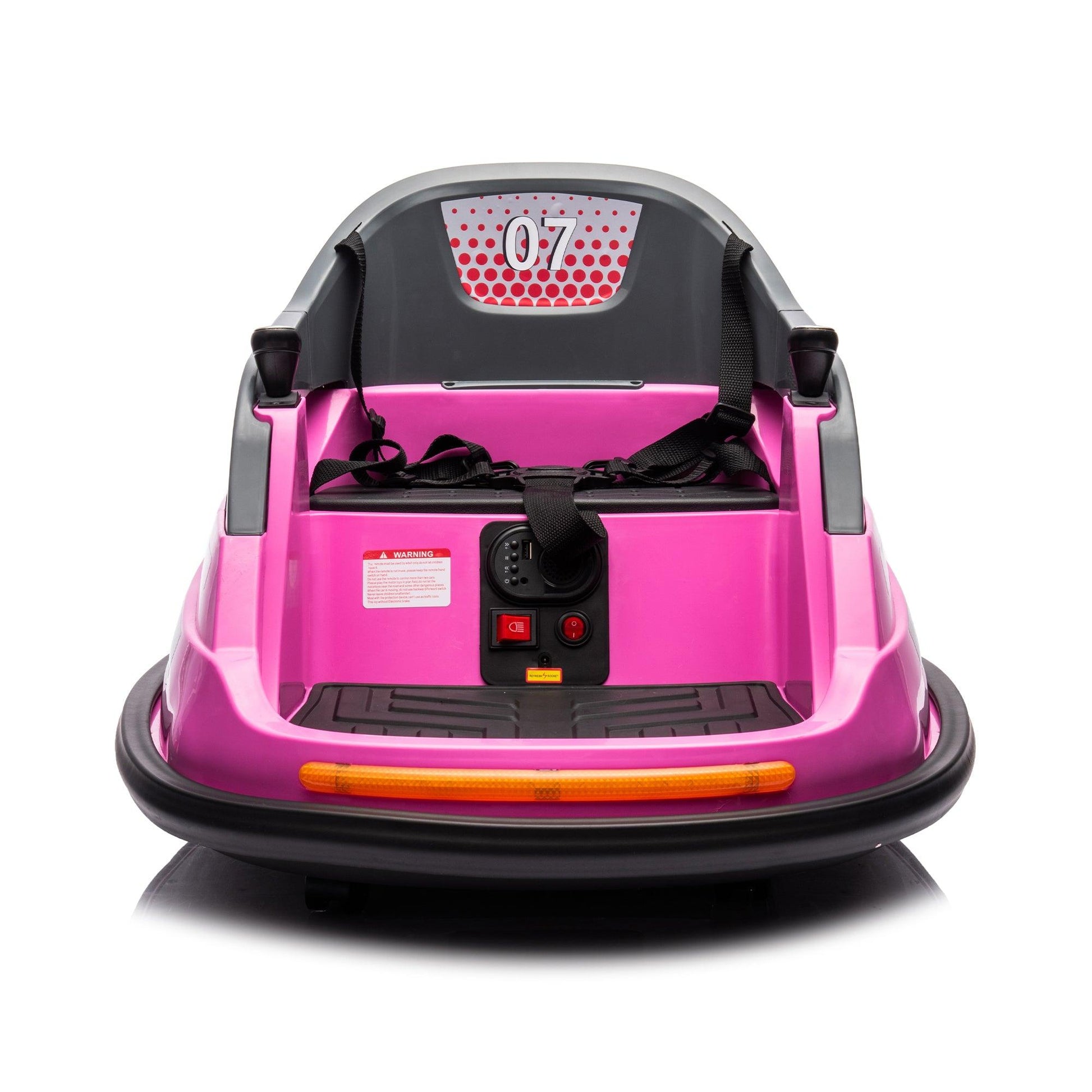 Pink 12V ride on bumper car for kids 1.5-5 Years Old Baby Bumping Toy Gifts - FurniFindUSA