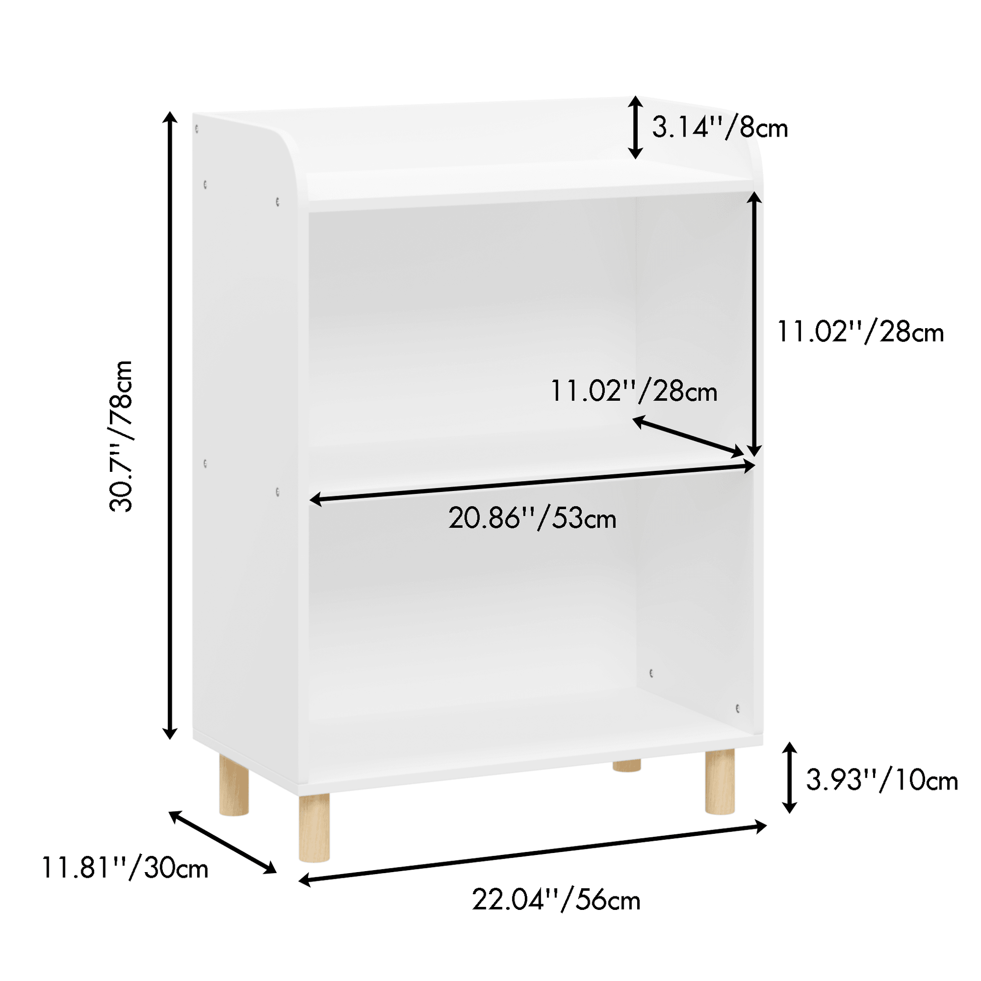 Kids 3-Tier Bookcase Children's Book Display Bookshelf Toy Storage Cabinet Organizer for Children's Room - FurniFindUSA