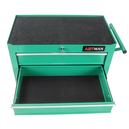 5 DRAWERS MULTIFUNCTIONAL TOOL CART WITH WHEELS-GREEN - FurniFindUSA