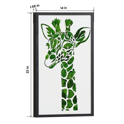 Giraffe Metal Art Moss Wall Decor - FurniFindUSA