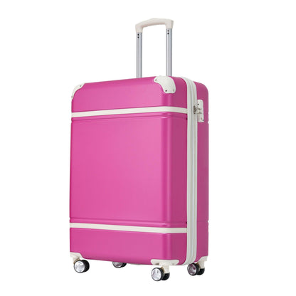 20 IN Luggage 1 Piece with TSA lock , Lightweight Suitcase Spinner Wheels,Carry on Vintage Luggage,Pink - FurniFindUSA