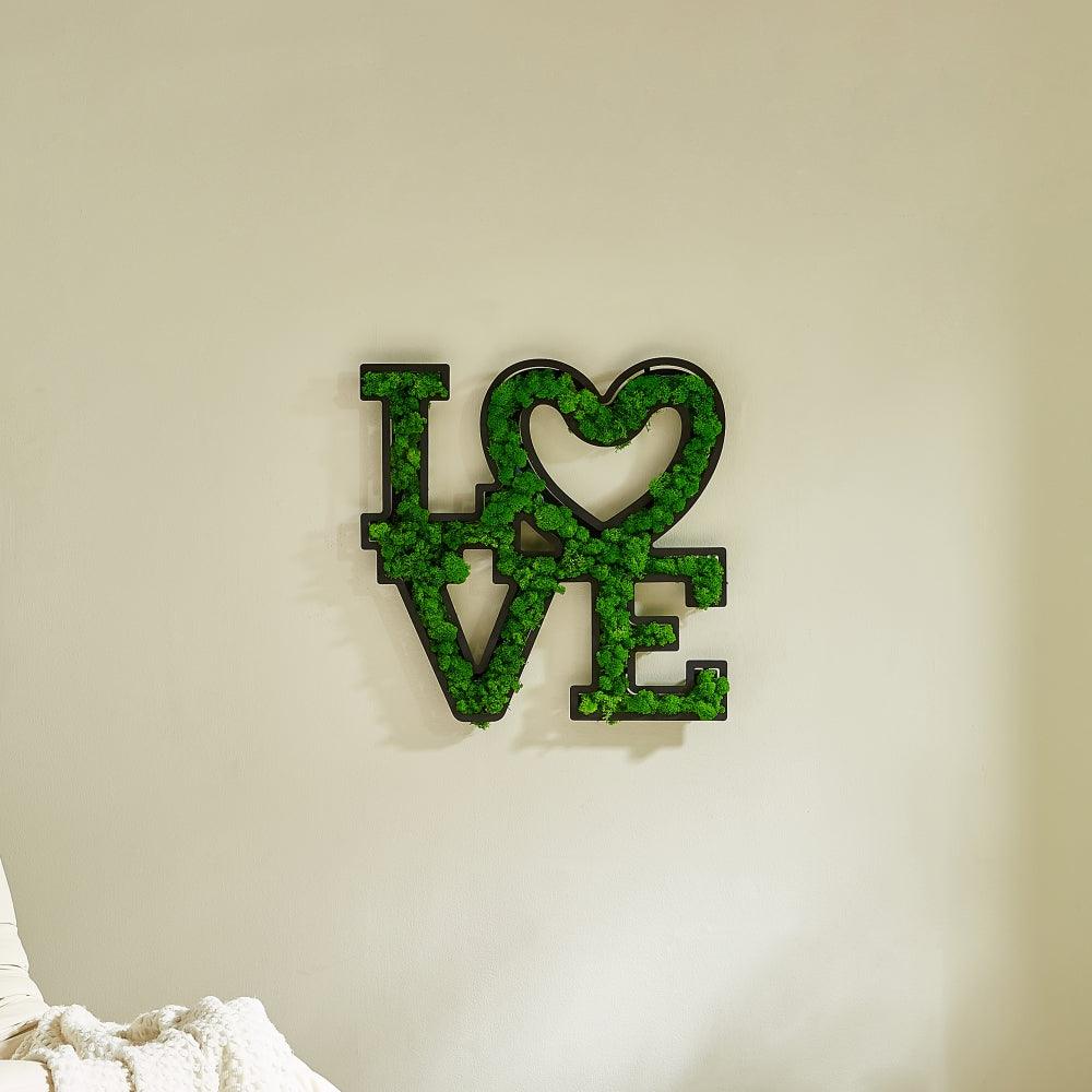 LOVE Letter Art Moss Wall Decor - FurniFindUSA