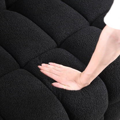 84.3 length ,35.83" deepth ,human body structure for USA people, marshmallow sofa,boucle sofa ,3 seater