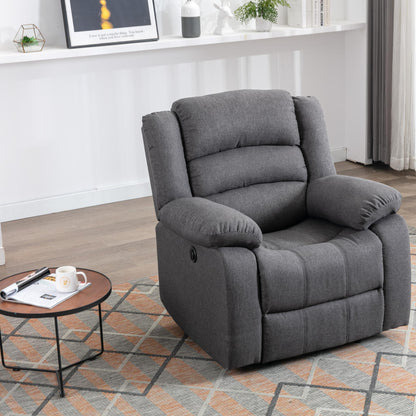 Classic Electric Recliner with Soft Cushion and Back, Small Sofa with Comfortable Armchair - FurniFindUSA