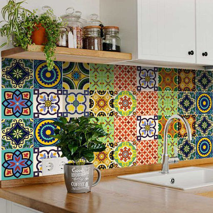 4" X 4" Euro Mosaic Peel and Stick Removable Tiles