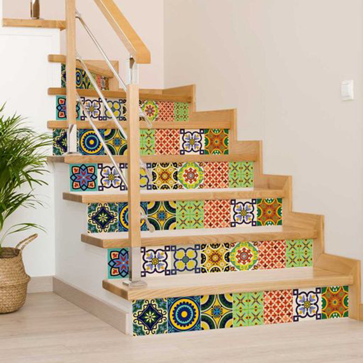 7" X 7" Euro Mosaic Peel and Stick Removable Tiles