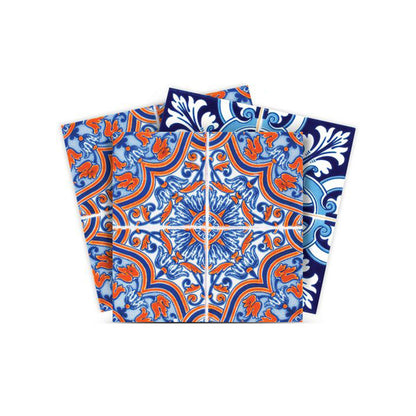 7" X 7" Prima Blue Peel And Stick Removable Tiles