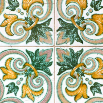 6" X 6" Green Yellow Melo Peel and Stick Tiles