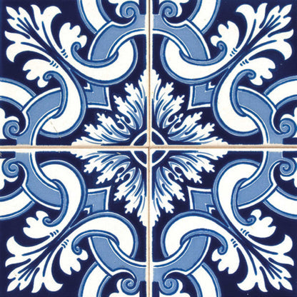 5" X 5" Blue Multi Mosaic Peel and Stick Tiles