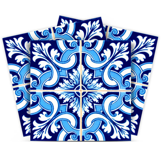 6" X 6" Blue Bali Removable Peel and Stick Tiles