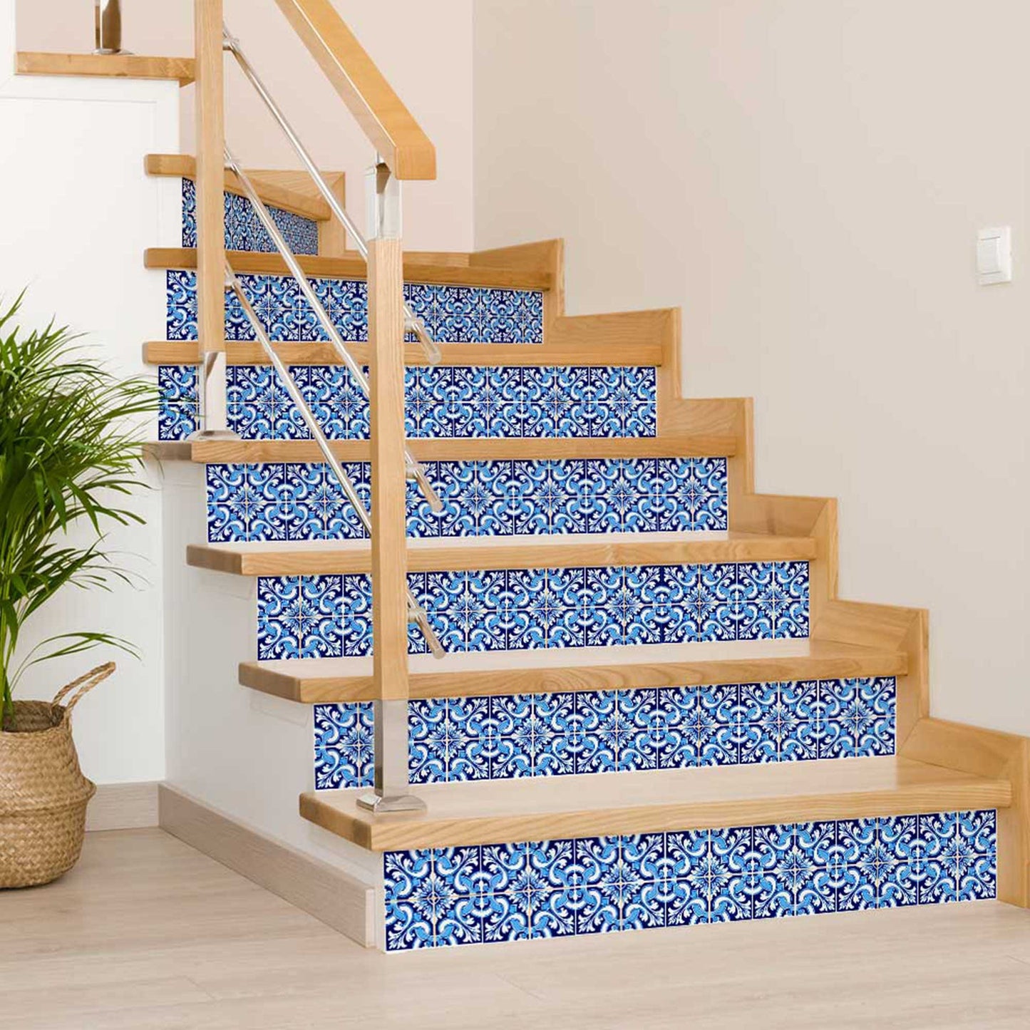 6" X 6" Blue Bali Removable Peel and Stick Tiles