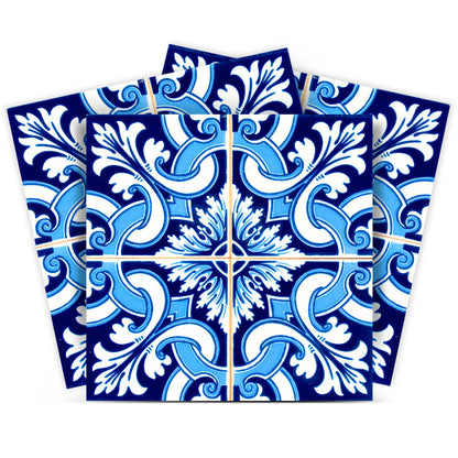 8" X 8" Blue Bali Removable Peel and Stick Tiles