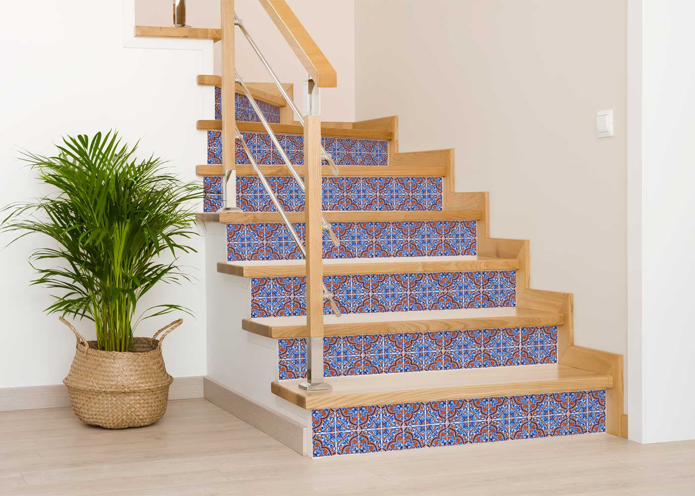 5" X 5" Blue Rust Zio Removable Peel and Stick Tiles