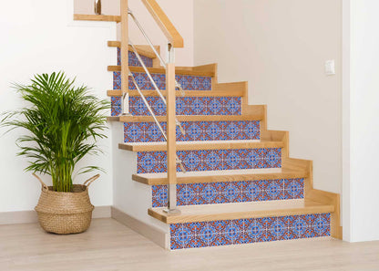 6" X 6" Blue Rust Zio Removable Peel and Stick Tiles