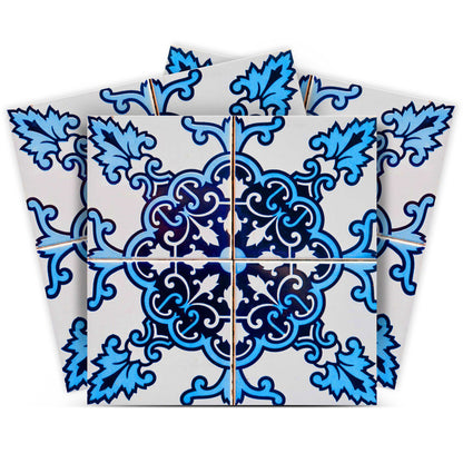 6" X 6" Blue Nelly Removable Peel and Stick Tiles