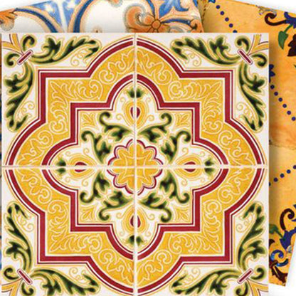 8" X 8" Golden Multi Mosaic Peel and Stick Tiles