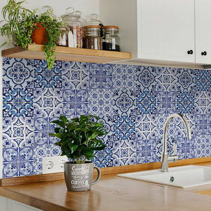 6" X 6" Azul Multi Mosaic Peel and Stick Tiles