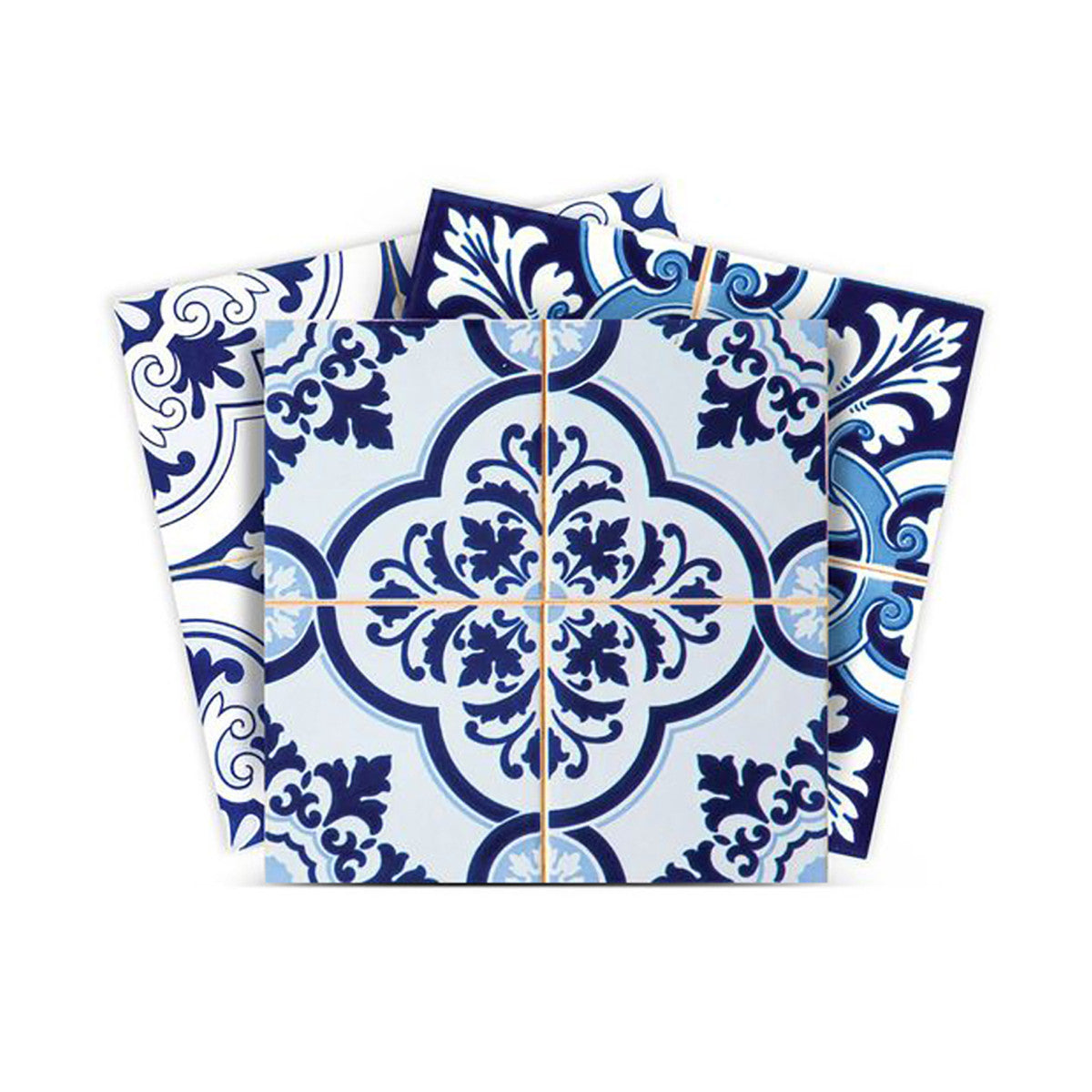 6" X 6" Azul Multi Mosaic Peel and Stick Tiles