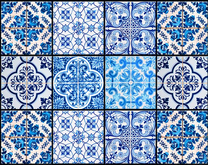 4" X 4" Azul Gianna Peel And Stick Tiles