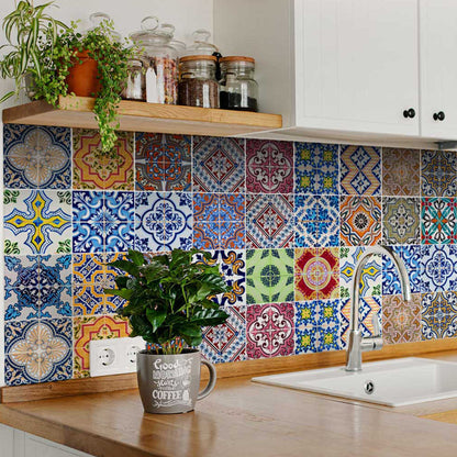 6" X 6" Linna Mutli Mosaic Peel and Stick Tiles