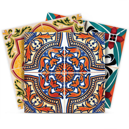 4" X 4" Addina Mutli Mosaic Peel And Stick Tiles