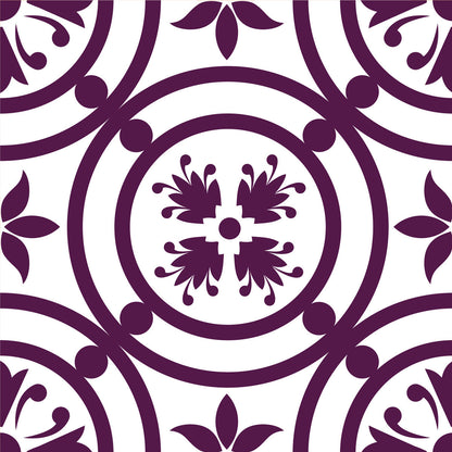 4" X 4" Merlot Lisa Removable Peel And Stick Tiles