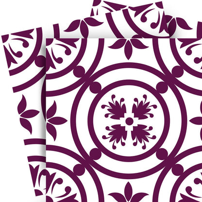 4" X 4" Merlot Lisa Removable Peel And Stick Tiles