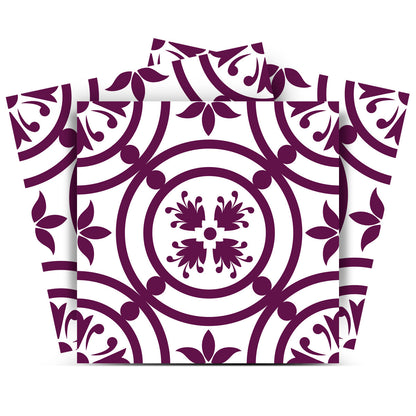 8" X 8" Merlot Lisa Removable Peel and Stick Tiles