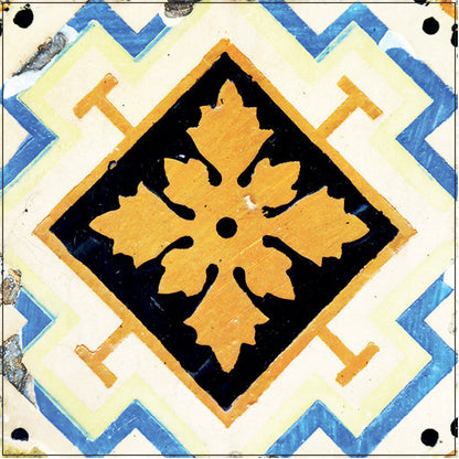 5" x 5" Snowflake and Diamond Peel and Stick Removable Tiles