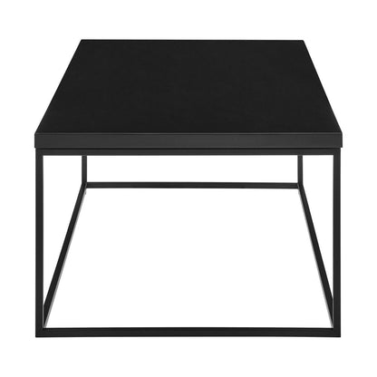 47" Black Wood And Metal Frame Coffee Table HomeRoots