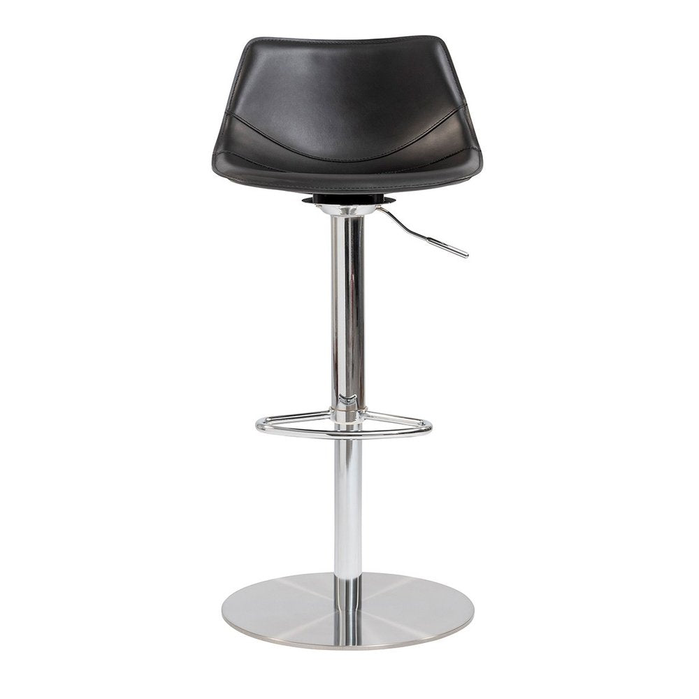 Black And Silver Steel Low Back Bar Height Swivel Bar Chair HomeRoots
