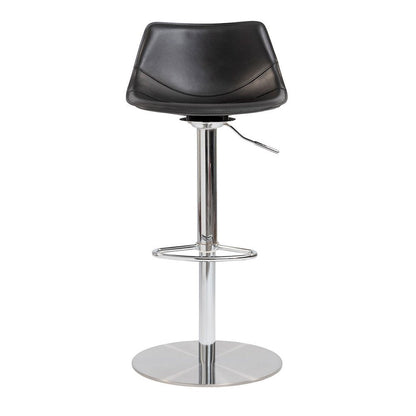 Black And Silver Steel Low Back Bar Height Swivel Bar Chair HomeRoots