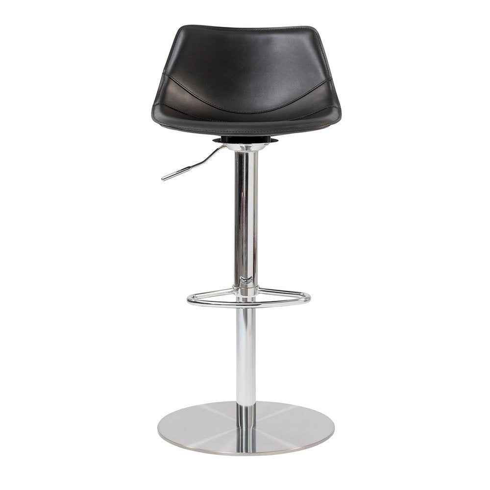 Black And Silver Steel Low Back Bar Height Swivel Bar Chair HomeRoots