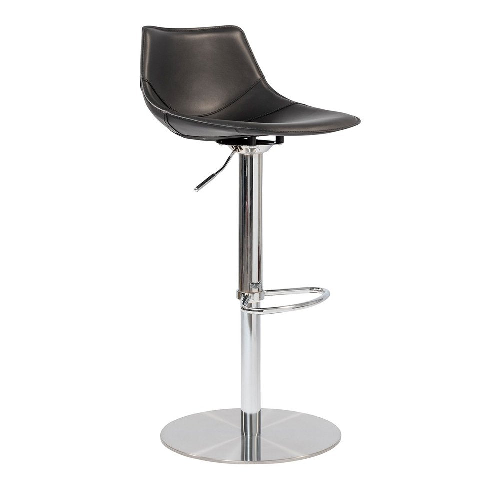 Black And Silver Steel Low Back Bar Height Swivel Bar Chair HomeRoots