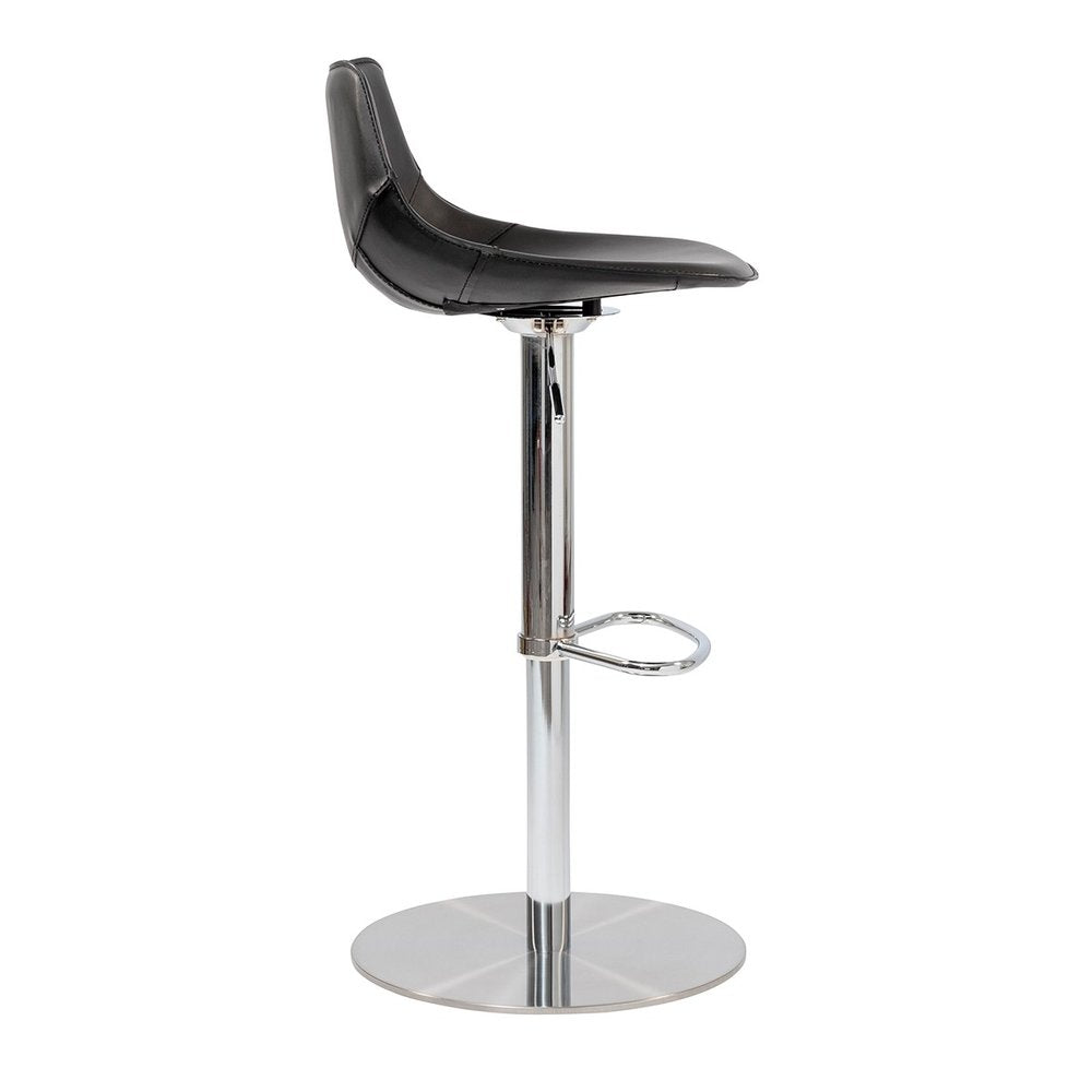 Black And Silver Steel Low Back Bar Height Swivel Bar Chair HomeRoots