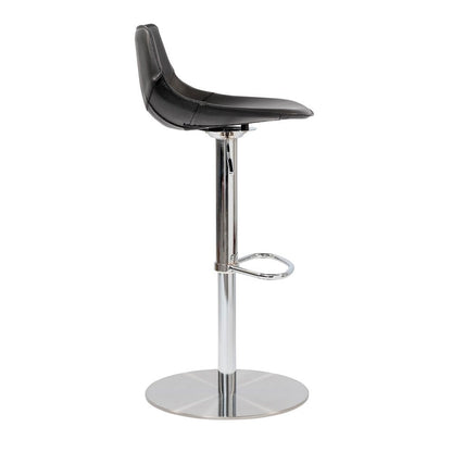 Black And Silver Steel Low Back Bar Height Swivel Bar Chair HomeRoots