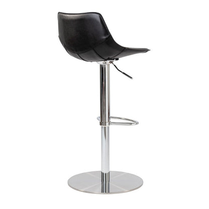 Black And Silver Steel Low Back Bar Height Swivel Bar Chair HomeRoots