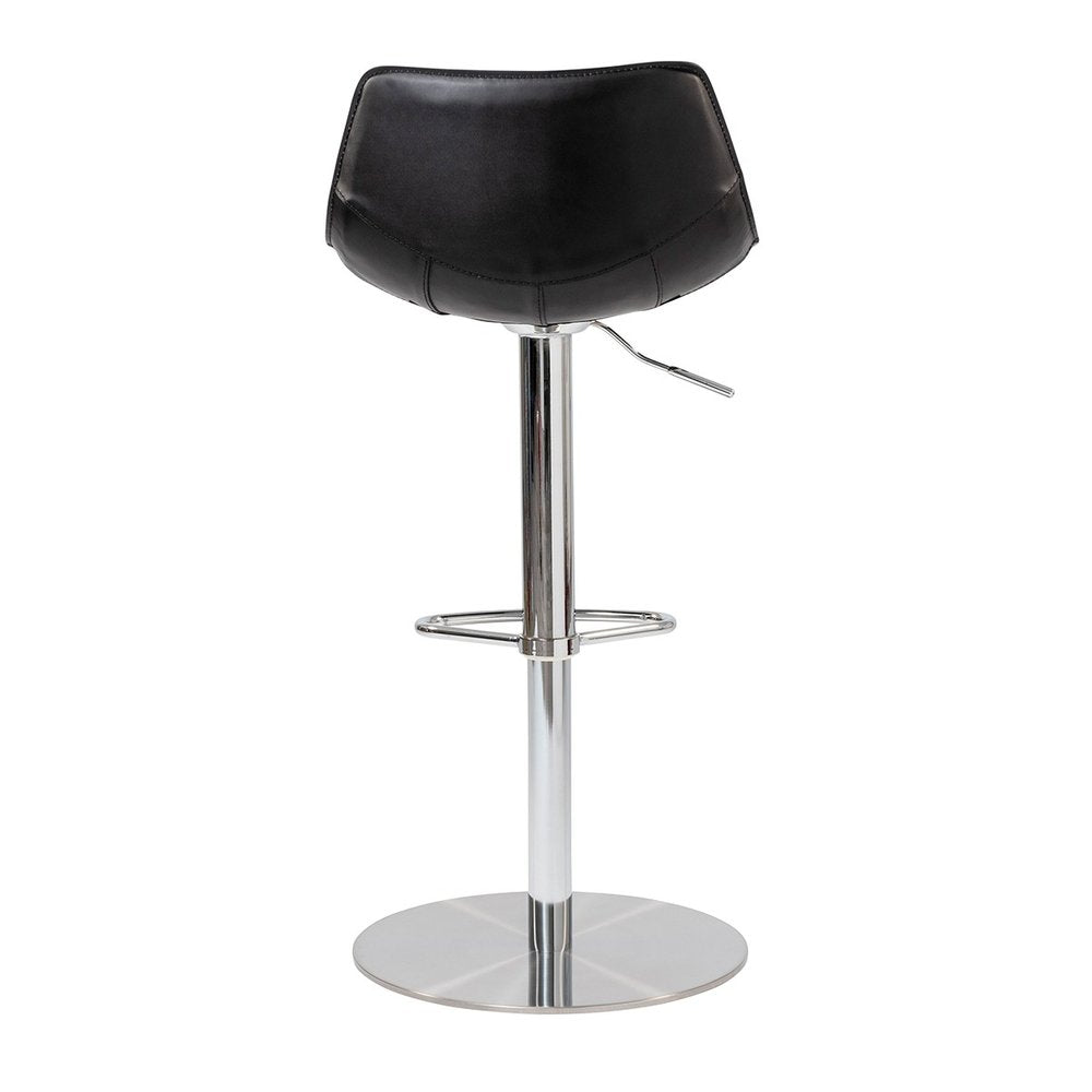 Black And Silver Steel Low Back Bar Height Swivel Bar Chair HomeRoots