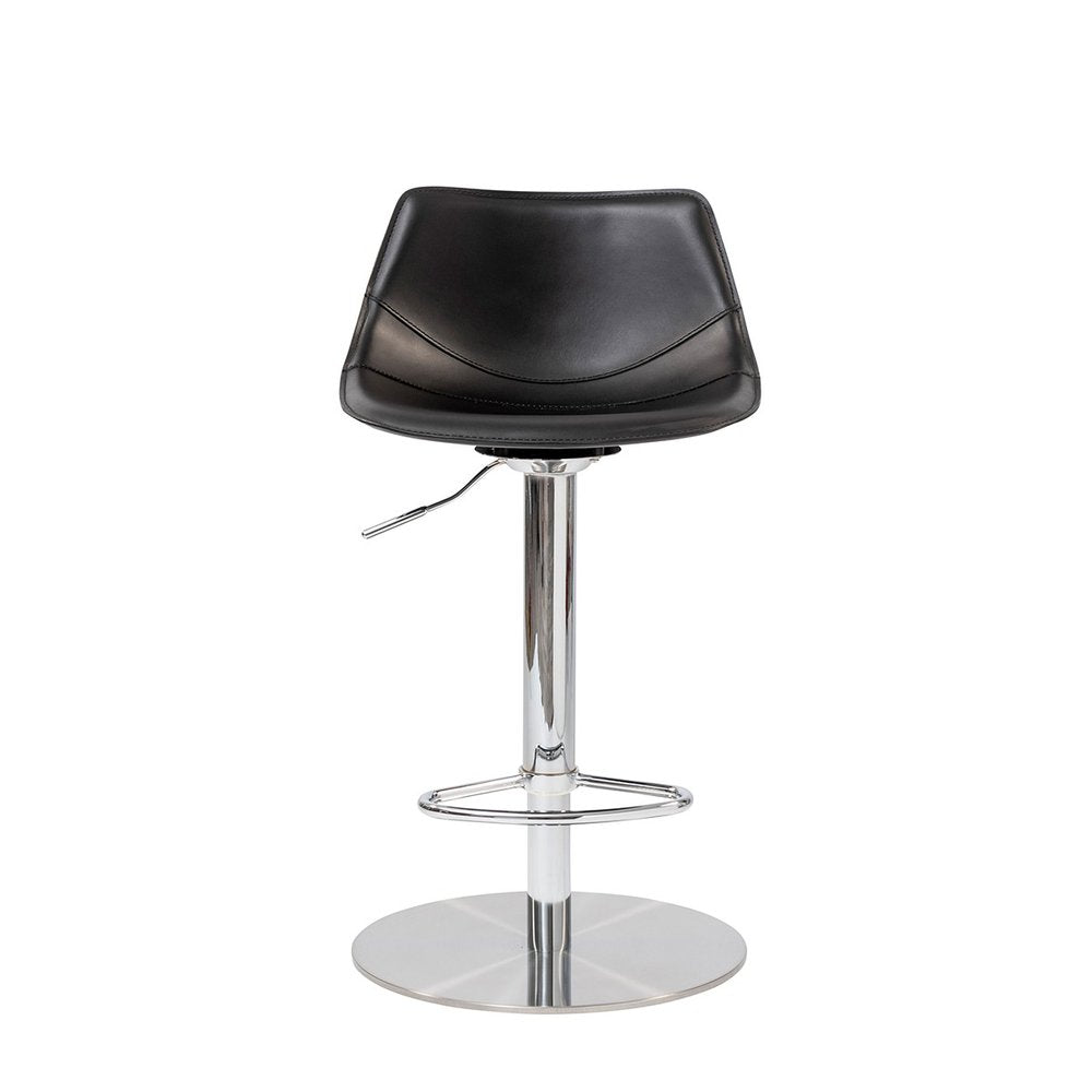 Black And Silver Steel Low Back Bar Height Swivel Bar Chair HomeRoots